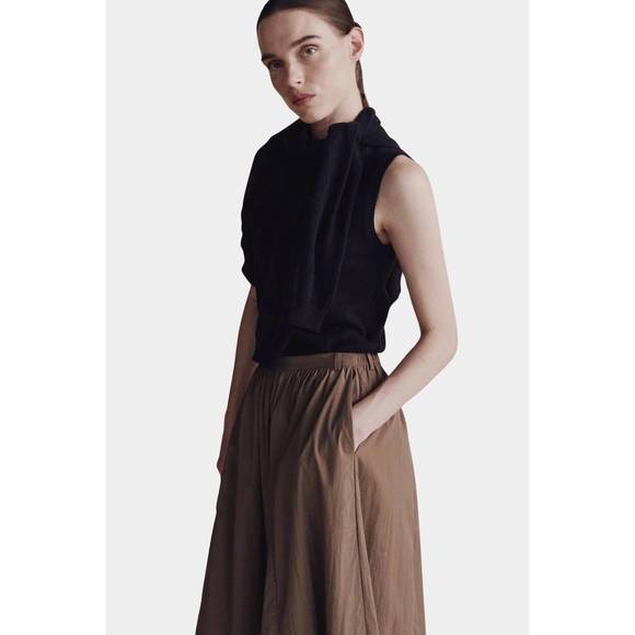 NEW MIJEONG PARK gathered maxi skirt in light brown - Picture 3 of 3